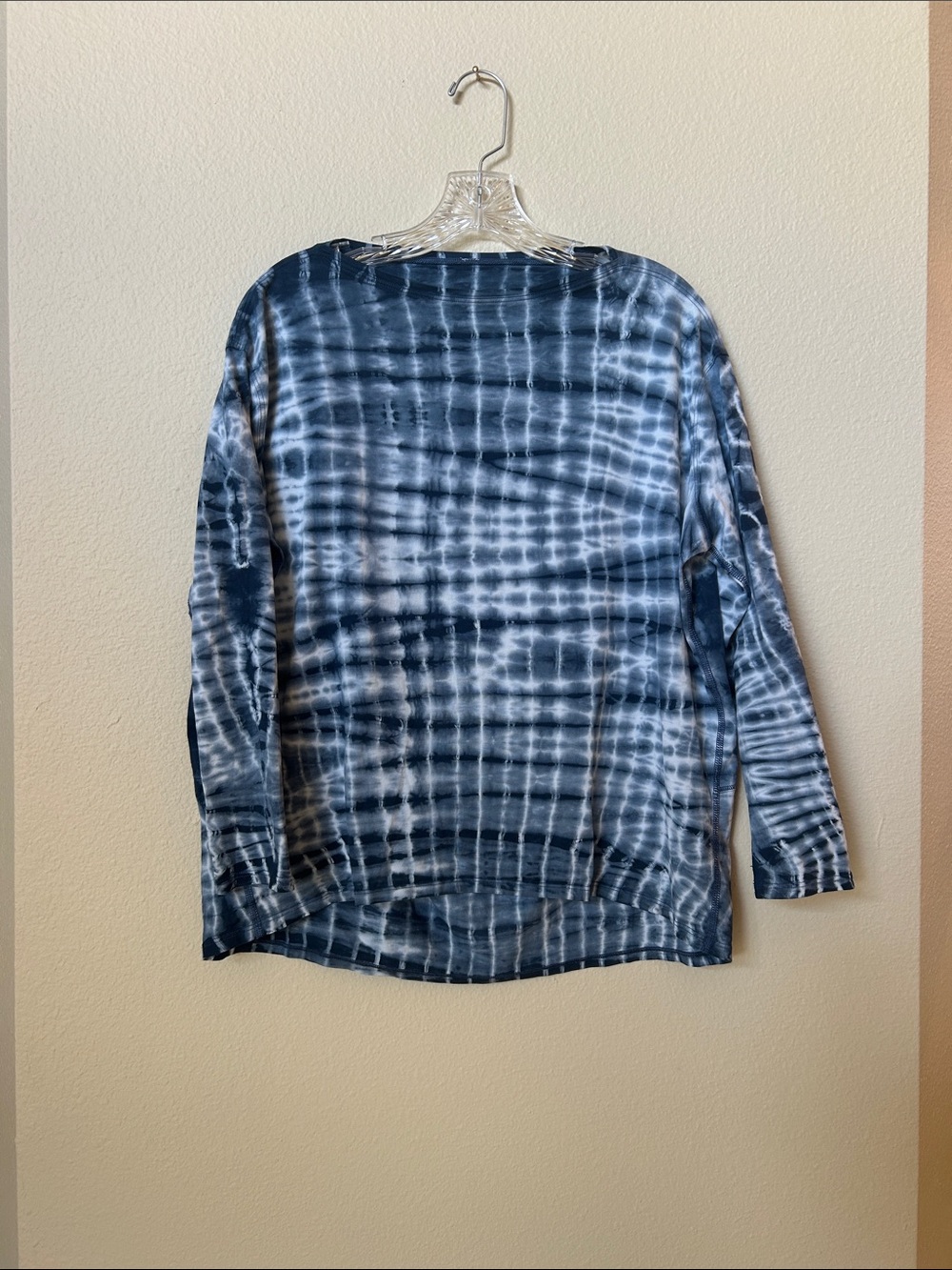 Women's Navy Tie-Dye Long Sleeve Top